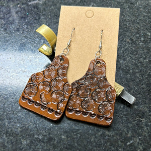 (Handcrafted Leather Earrings