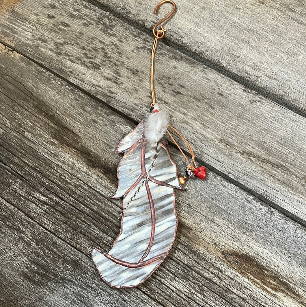 Handmade Glass Feather Chime