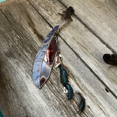 Handmade Glass Feather Chime